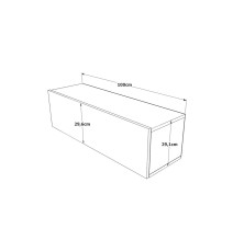 Mueble TV Moderno con Puerta en Melamina Color Antracita y Cambria 100x31.5x29.6cm - Diseño Elegante para Salón.