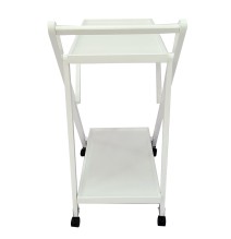 (SALDO) Camarera de servicio plegable Tavira 65x40x85cm color blanco